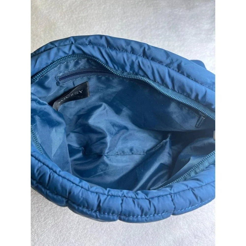 YOUZEY Blue Quilted Puffer Crossbody Bag Cloud Padded Travel Purse